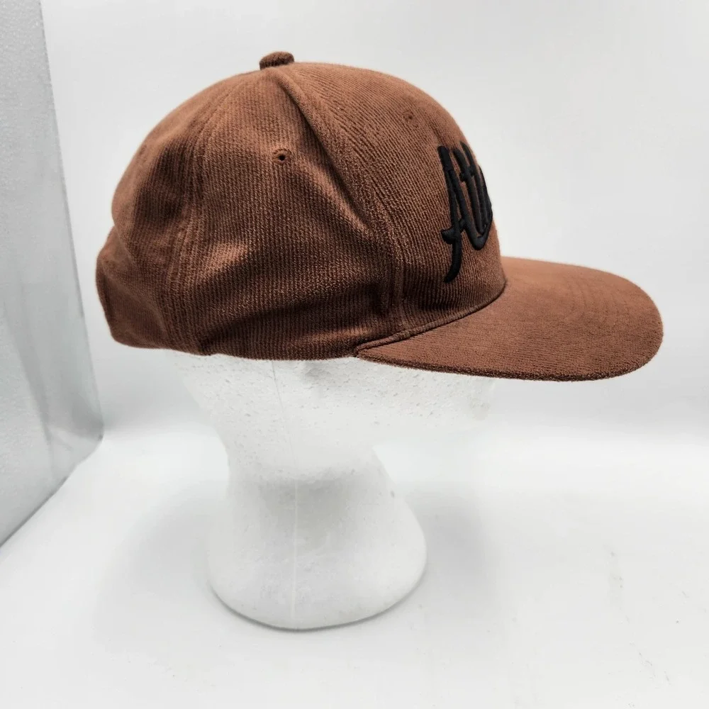 Brown Atlanta Corduroy Style Snapback Baseball Cap Embroidered‎ Logo Adjustable